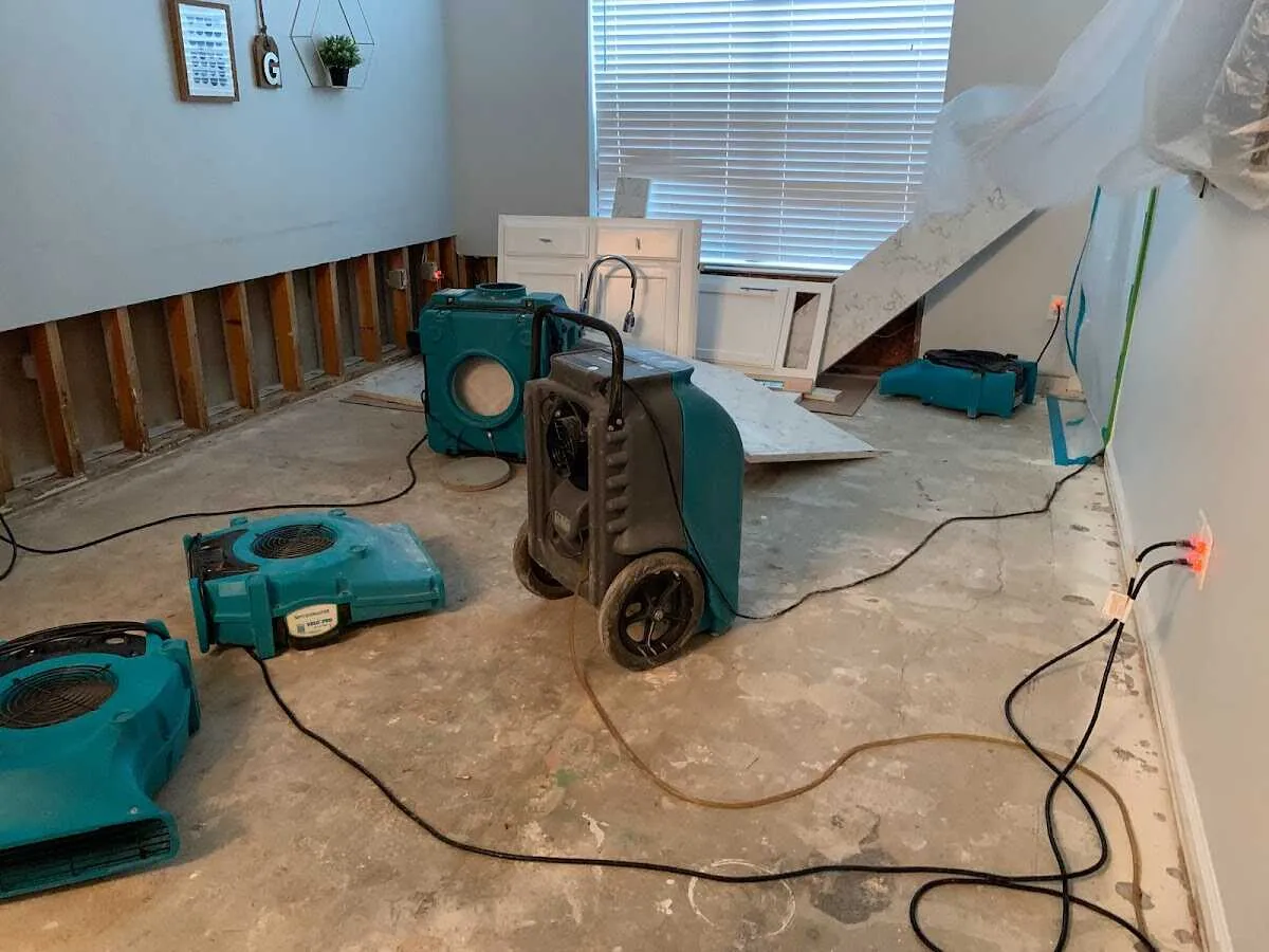 Dehumidifier in flood-cut room for Water Extraction & Removal in Swarthmore